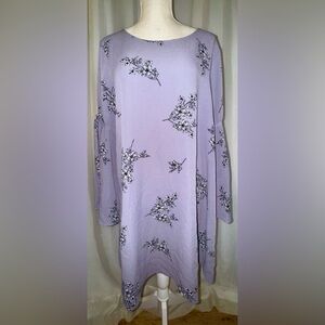 Bailey Blue boho Floral Lavender Dress. Cute arm bows size XL VGUC